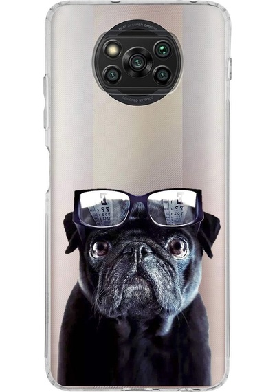 Xiaomi Poco X3 Pro İle Uyumlu 1mm Slim Fit Köpek 3 050f Baskılı Şeffaf Kılıf Şeffaf