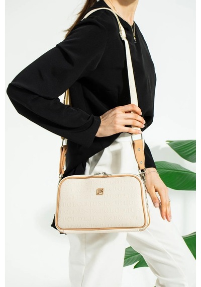 Just Polo Kadın Ayarlanabilir Uzun Askılı Omuz Çantası 234023mh Krem Camel