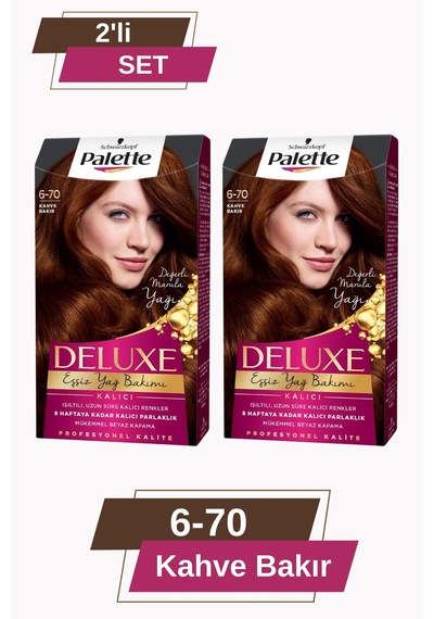 Palette Deluxe 6 - 70 Kahve Bakır X 2 Adet Saç Boyası