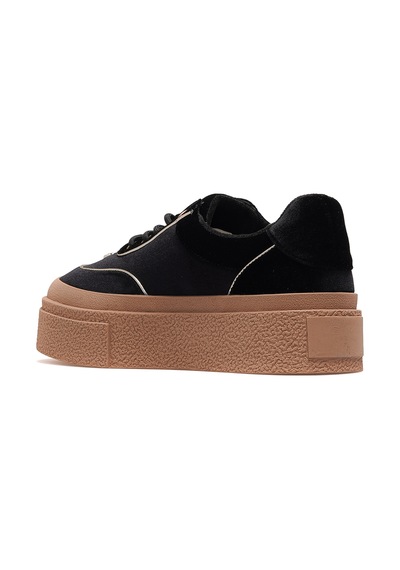 Guja Kadın Deri Sneaker Ayakkabı 25k 25k330 Z Siyah Süet Siyah Süet