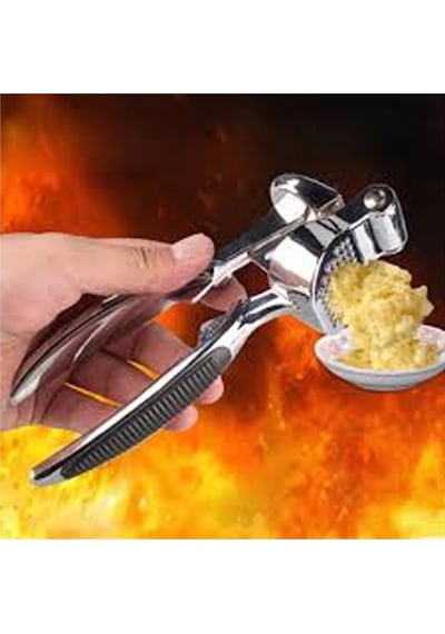Lüks Metal Sarımsak Zencefil Ezici Açık Gri