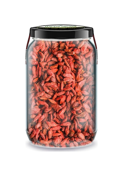 Goji Berry Bi Kavanoz 660 Cc. Cam Kavanozda Katkısız Kuru Goji Berry Üzümü Pure Dried Goji Berr Açık Şeffaf