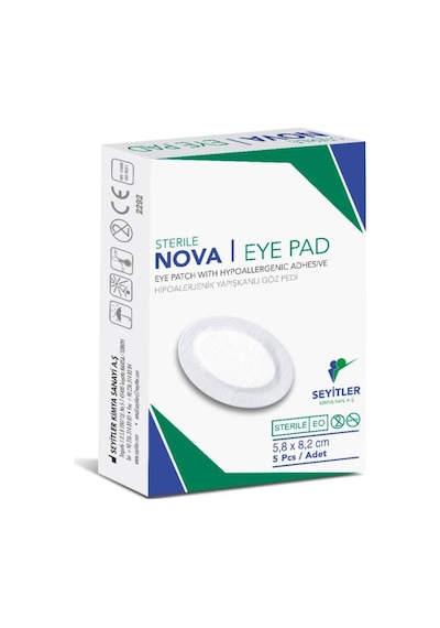 NOVA OPTİK STERİL YETİŞKİN GÖZ PEDİ 5 Lİ 1 PAKET (göz kapama band