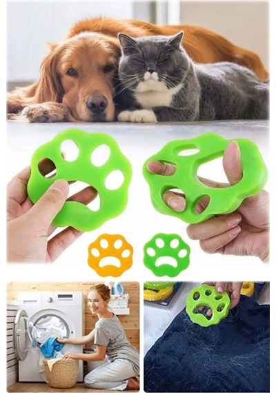 2 Adet Kedi Köpek Tüy Kıl Çamaşır Makinesi İçi Giysi Battaniye Saç Vb. Şeyleri Temizleme Aparatı