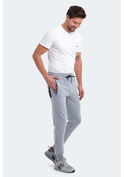 Slazenger Ofer In Erkek Fermuar Cepli Gri Eşofman Altı Gri