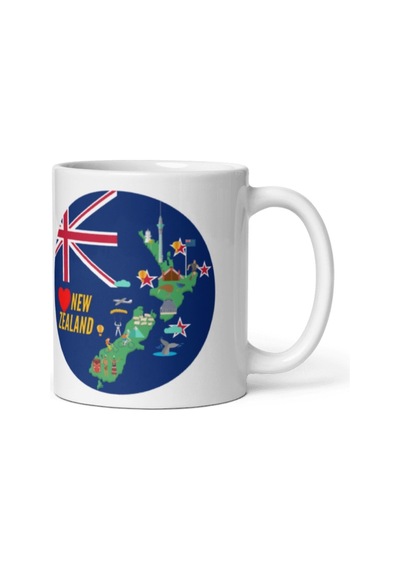 Yeni Zelanda Kupa Bardak 2 Adet Seyahat Hatıra New Zeland Mug