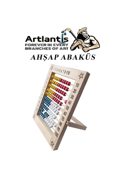 Artlantis Ahşap Mishap 1 Adet Naturel Sayı Sayma Boncuğu Lüks Ahşap Abaküs Okul Öncesi 1. Sınıflar İçin
