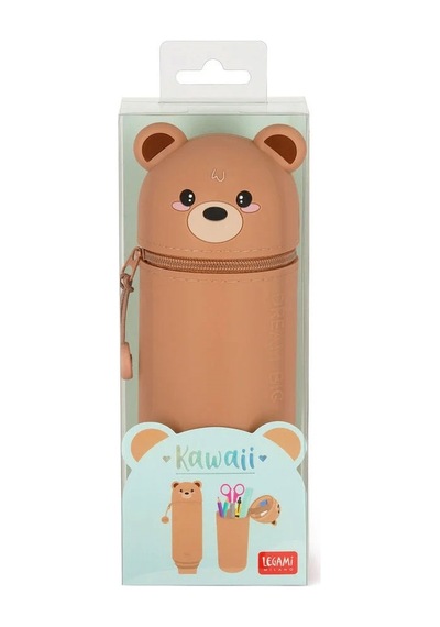 Legami Kawaii 2-ın-1 Silikon Kalem Çantası Oyuncak Ayı Ka0011 Çok Renkli