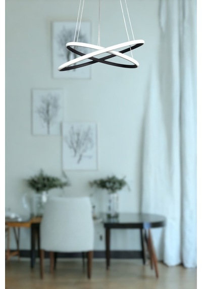 Rings Modern Tasarım Siyah Renk - Yatak Odası - Salon - Çocuk... Siyah