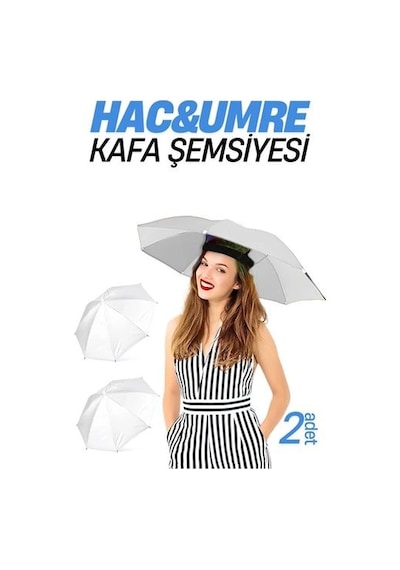 Mey Najmaddin Hac Umre Kafa Şemsiyesi Güneş Koruma Şemsiyesi 2 Adet 716267 Najmaddin renkli