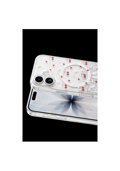 Onegif Apple İphone Uyumlu 16 Misk Simli Magsafe Kapak - Desen 5 Çok Renkli