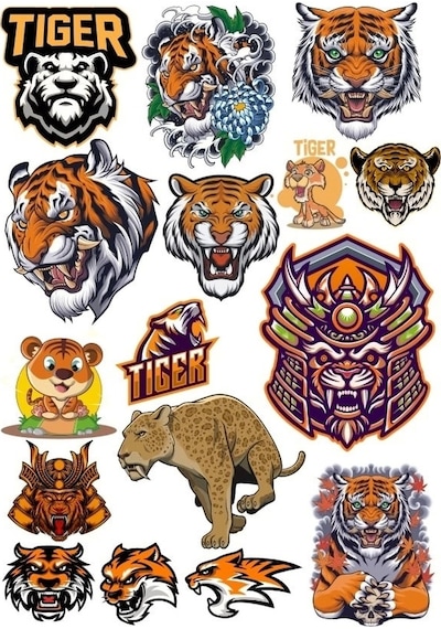 Kaplan Sticker Set 7 17 Parça Telefon, Tablet, Defter, Laptop Sticker