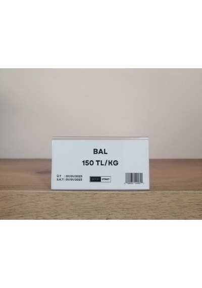 10 Adet Yapışkanlı Pvc Etiketlik 6 x 3 CM Yapışkanlı Raf Önü Fiyatlık