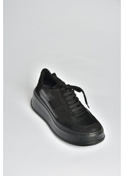 Fox Shoes V274949109 Siyah Kalın Tabanlı Spor Ayakkabı Sneakers Siyah