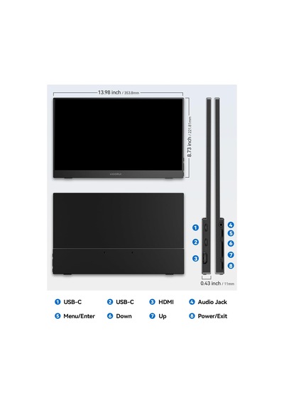 15.6" E1511a 60hz Ips Fhd Type-c Taşınabilir Monitör