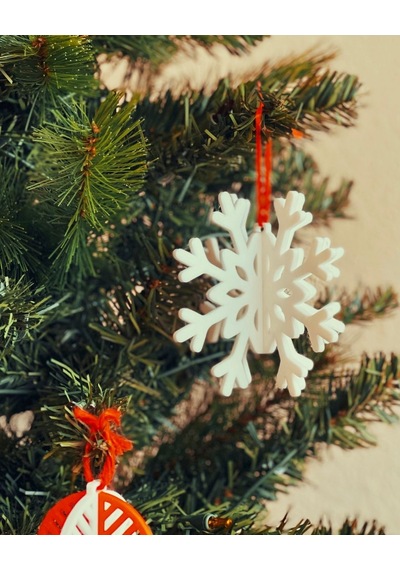 10 Adet Yılbaşı Noel İçin Kar Tanesi 3 Boyutlu Süsleme 8 Cm