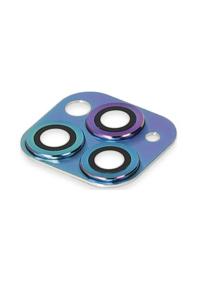 Cosmotex Newface Apple Uyumlu iPhone 11 Pro Max Pers Alüminyum Kamera Lens - Rainbow -