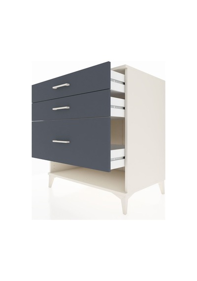 Kronos Şifonyer 3 Çekmeceli 88x59x96 Aytaşı-antrasit Aytaşı