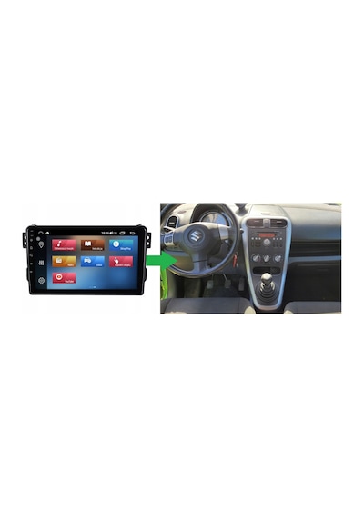Suzuki Splash Araç Multimedya Android Ekran Carplay Navigasyon Double Teyp 2+32 9" 10-13 Black Cadence