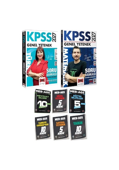Yargı 2027 Kpss Türkçe + Matematik Soru Bankası 2 Li Set+evp Akademi Kpss Tüm Adaylar Tüm Dersler 32 Deneme Seti