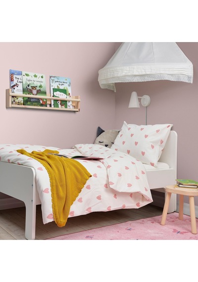 Ikea Barndrom Tek Kişilik Nevresim Takımı 150 X 200 Cm Beyaz - Pembe