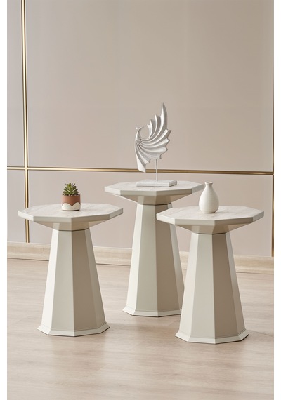 Elegance Sehpa,tekli Sehpa,yan Sehpa,zigon Sehpa - Kumtaşı Açık Bej & Traverten Desenli Kumtaşı Açık Bej & Traverten Açık Bej Desenli Tabla