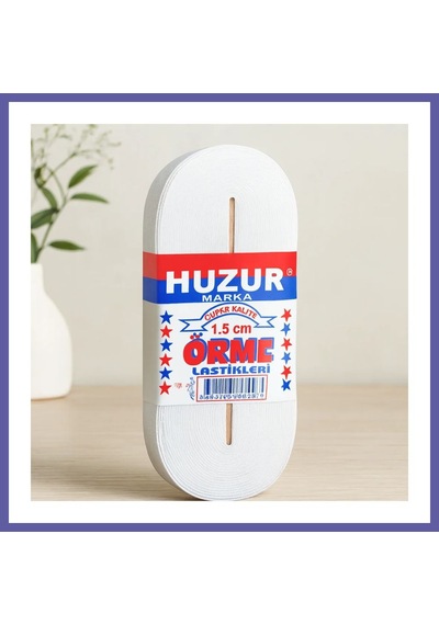 Bezos Paça Lastik Yassı 1.5 Cm Beyaz - 10 M Nıda