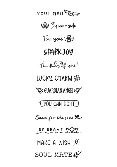 Trodat Creative Mini Soul Mail 12 Desenli Damga Seti 3 Renkli Istampa Pedli Motivasyon Kaşesi İng