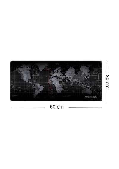 Mouse Pad Mouse Altlığı Büyük Mouse Pad 30x60 3mm Kaymaz Dünya Haritası Görselli
