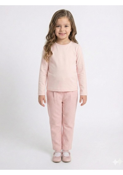 Xo Kids Kız Çocuk 3lü Alt Üst Takım 4-7 Yaş 52127 Pudra