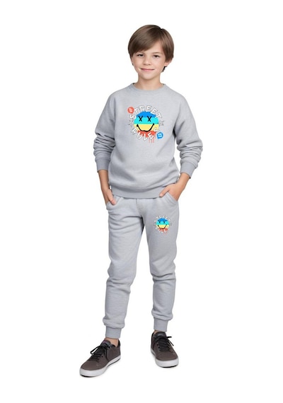 Fyk Kids Erkek Çocuk Street Rules Baskılı Bisiklet Yaka Eşofman Takımı Gri Fyk Kids Erkek Çocuk Street Rules Baskılı Bisiklet Yaka Eşofman Takımı Gri