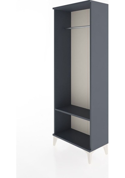 Arges Dolap Tek Raflı Kapaklı Tek Askılı 60x30x163 Antrasit-a... Antrasit