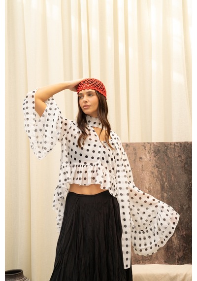 Mai Studios Polina Bağlama Detay Ekru Gömlek