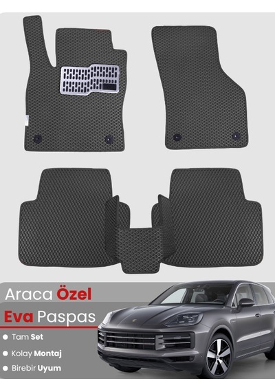 Porsche Cayenne 2018-2024 Uyumlu Eva Paspas Tam Set Araca Özel,oto Paspas 923
