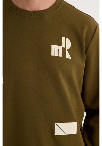 Tudors Erkek Relax Fit Rahat Kesim Pamuklu Lastikli Kol Bisiklet Yaka Baskılı Haki Sweatshirt-37305 Haki Tudors Erkek Relax Fit Rahat Kesim Pamuklu Lastikli Kol Bisiklet Yaka Baskılı Haki Sweatshirt-37305 Haki