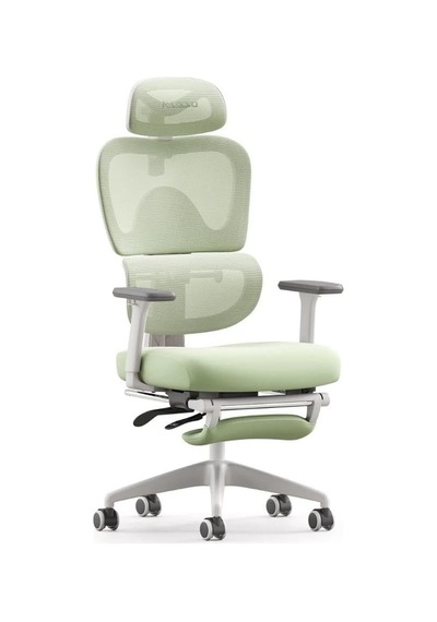 Musso Ergonomik Ofis Koltuğu, 3d Kolçak, Ayak & Baş Desteği, 3 Kademeli Bel Omuru Koruması Ofis Kanepeleri Yeşil