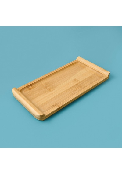 Aroww Bambu Tepsi - Açık Kahverengi - 28x14 Cm Çok Renkli