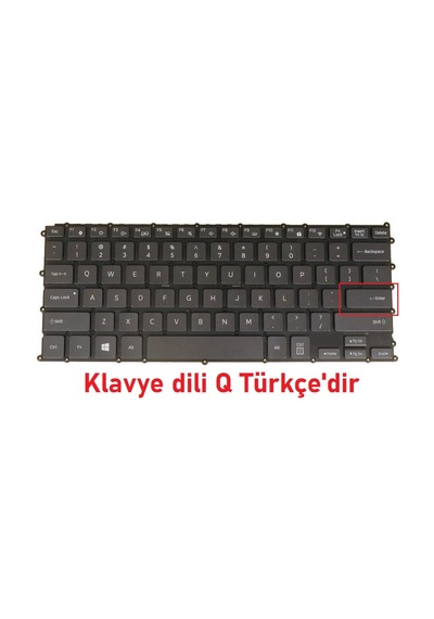 Samsung Uyumlu Notebook 9 Pro Np940x3m-k01us Klavye Işıklı Siyah