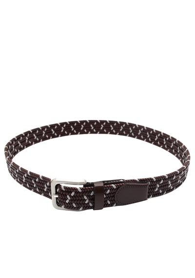 Pierre Cardin Premium Örgü Deri Kemer En 3,5 Cm Pc-1713 Kahverengi - Gri