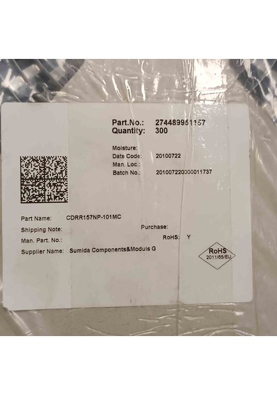 Cdrr157np-101mc 100uh 2a 18,5x15x7 Sumıda Smd Bobin 15 Adet