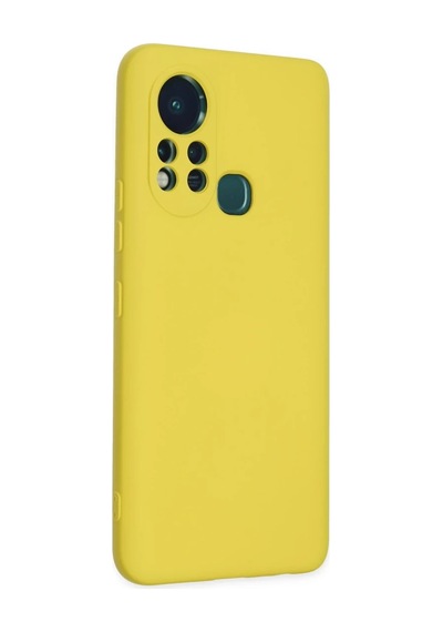 İnfinix Hot 11s Kılıf Nano İçi Kadife Silikon - Sarı 0.2M-Çok Renkli
