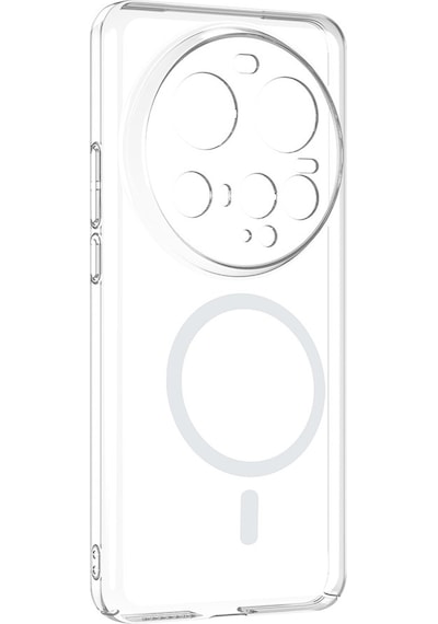 Vendas Xiaomi 15 Ultra Kamera Korumalı M-safe Şarj Özellikli Şeffaf Zore London Sert Pc Kapak + Polymer Nano Ekran Koruyucu Şeffaf