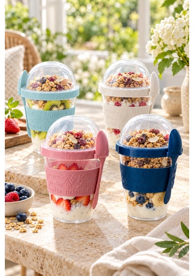 Emilahome Take'n Go 600 Ml Beslenme Kabı &yoğurt Kabı & Lunch Box Pembe - 867618880 Pembe