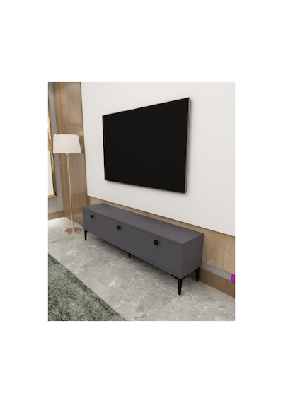 Milani 150cm Tv Ünitesi Tv Sehpası Antasit - Antrasit Antrasit-antrasit