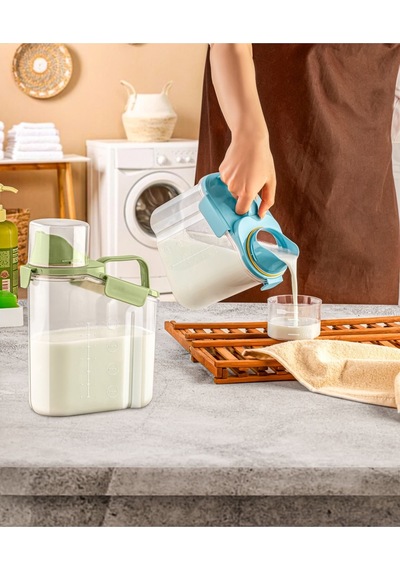 Yeni Nesil Çok Fonksiyonlu Saklama Kabı 1800 Ml Plastik Mavi Diğer