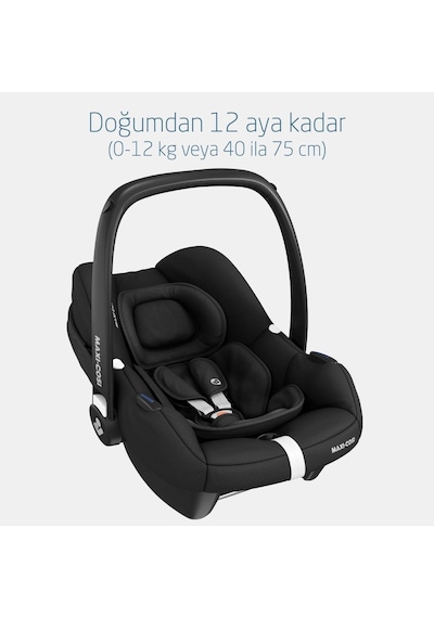 Maxi-Cosi Cabrio Fix I-Size Adac'lı Bebek Oto Koltuğu ve Ana Kucağı 0-13 kg Essential Black