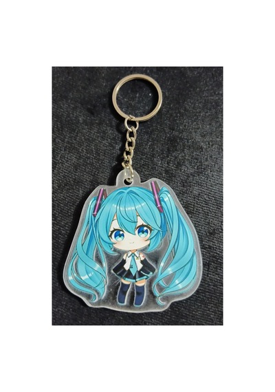 Owl Bag Hatsune Miku Chibi Sytle Desenli Acrylic Anahtarlık Çanta Süsü Mıx