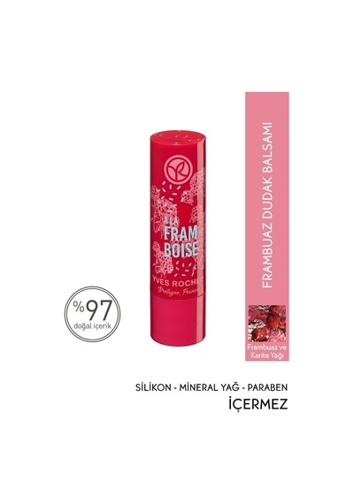 Yves Rocher Dudak Balsamı-nemlendirici Besleyici Frambuaz- Renkli-4.8gr