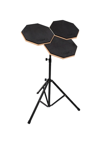 Bateri Davul Drum Pratik Pedi Pad Seti Standlı Baget Tekli Set