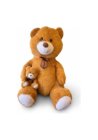 62518 100 Cm Yavrulu Ayı Peluş -hly Kahverengi
